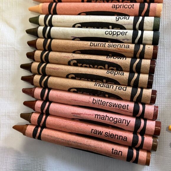 X2 Vtg Crayola Crayon Box Binney & Smith Crayons Retired Colors Incomplete - Picture 15 of 16
